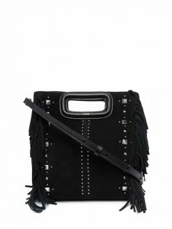 Maje M studded suede bag