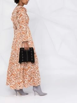 Maje M studded suede bag