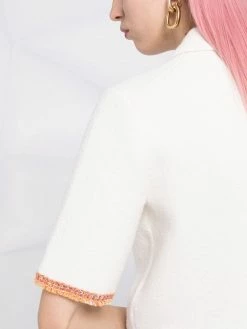 Maje Cropped short sleeve knitted top knitted tops of women 10 Maje cropped short sleeve knitted top