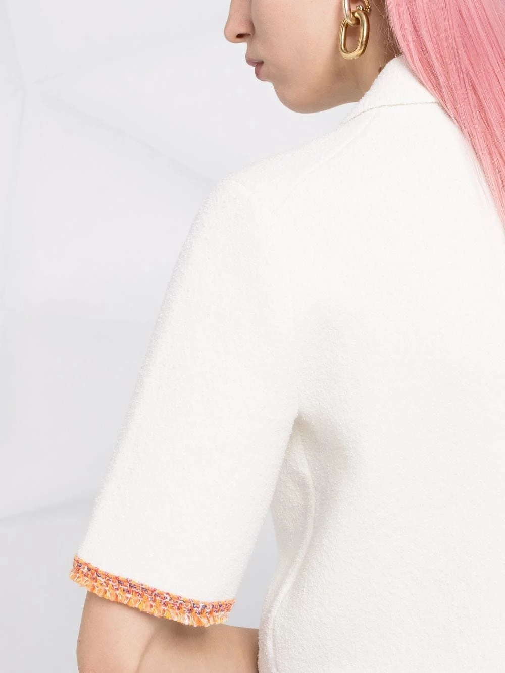 Maje Cropped short sleeve knitted top knitted tops of women 5 Maje cropped short sleeve knitted top