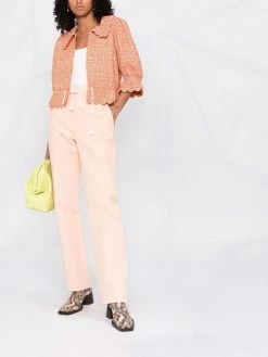 Maje bouclé cropped jacket