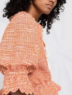Maje bouclé cropped jacket