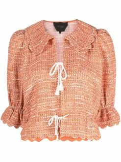 Maje bouclé cropped jacket