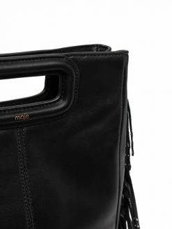Maje fringed leather crossbody bag