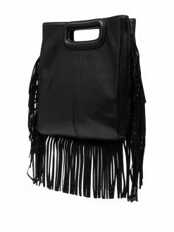 Maje fringed leather crossbody bag