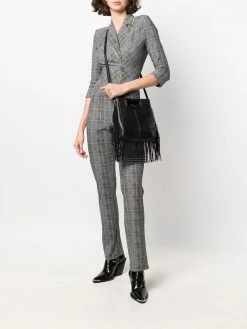 Maje fringed leather crossbody bag