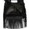 Maje fringed leather crossbody bag