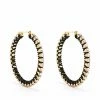 Maje woven-design crystal hoop earrings