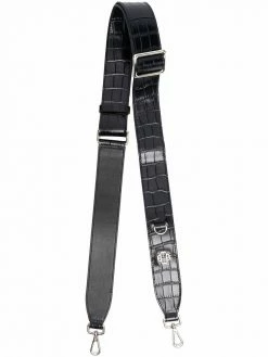 Maje Lover crocodile-effect bag strap